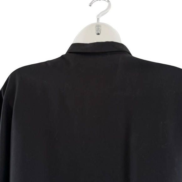 Chapter Shirt Mens Large Black Tencel Oversized Button Front Pocket Longline - Picture 4 of 16